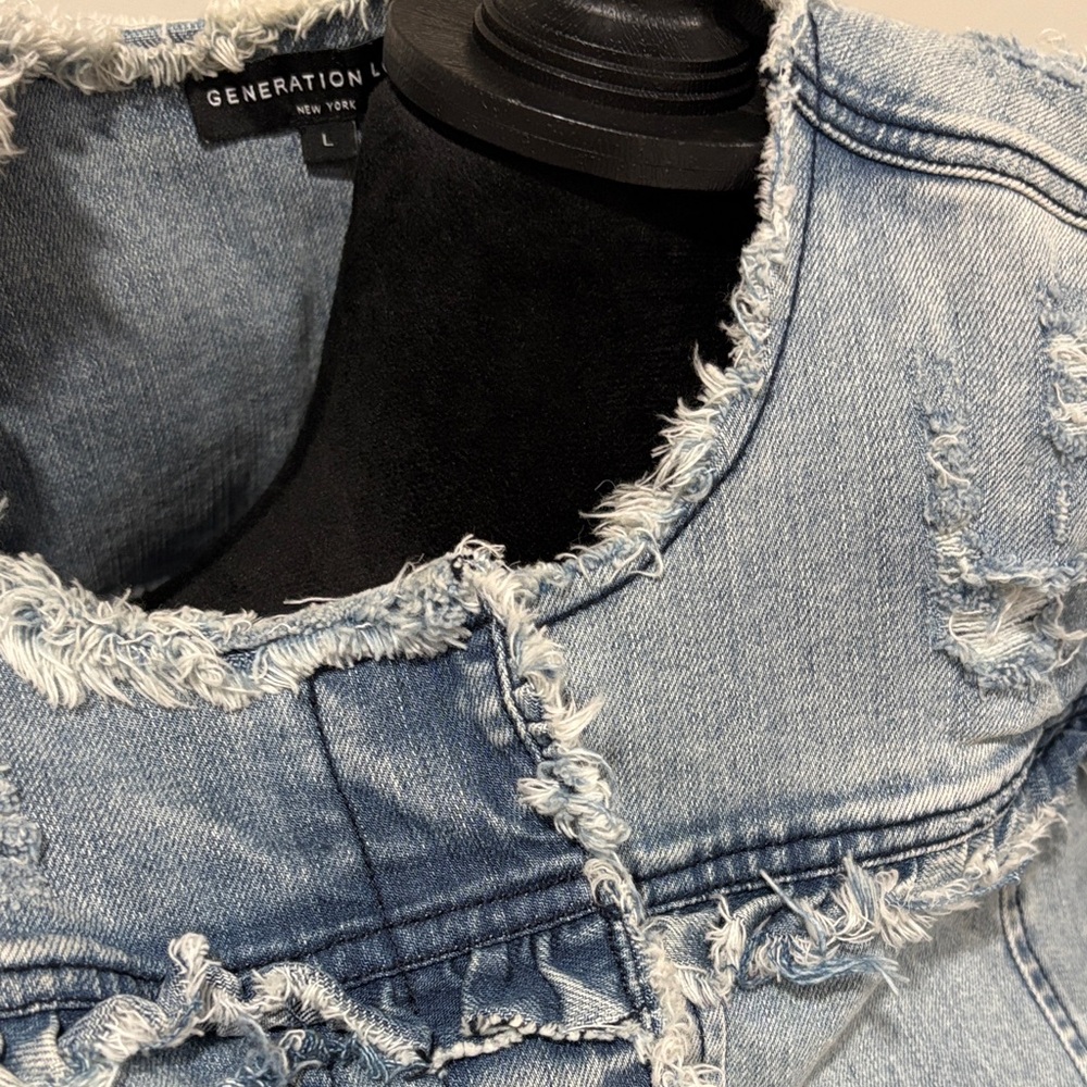 Generation Love Light Blue Distressed Denim Jacket - Picture 8 of 10
